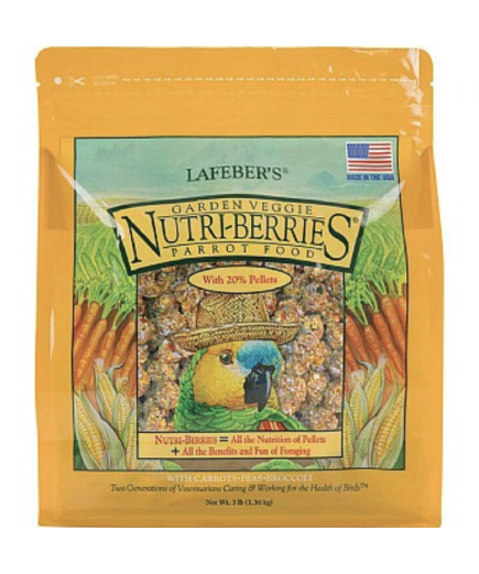 1.36kg Lafeber NutriBerries Garden Veggie Complete Parrot Food